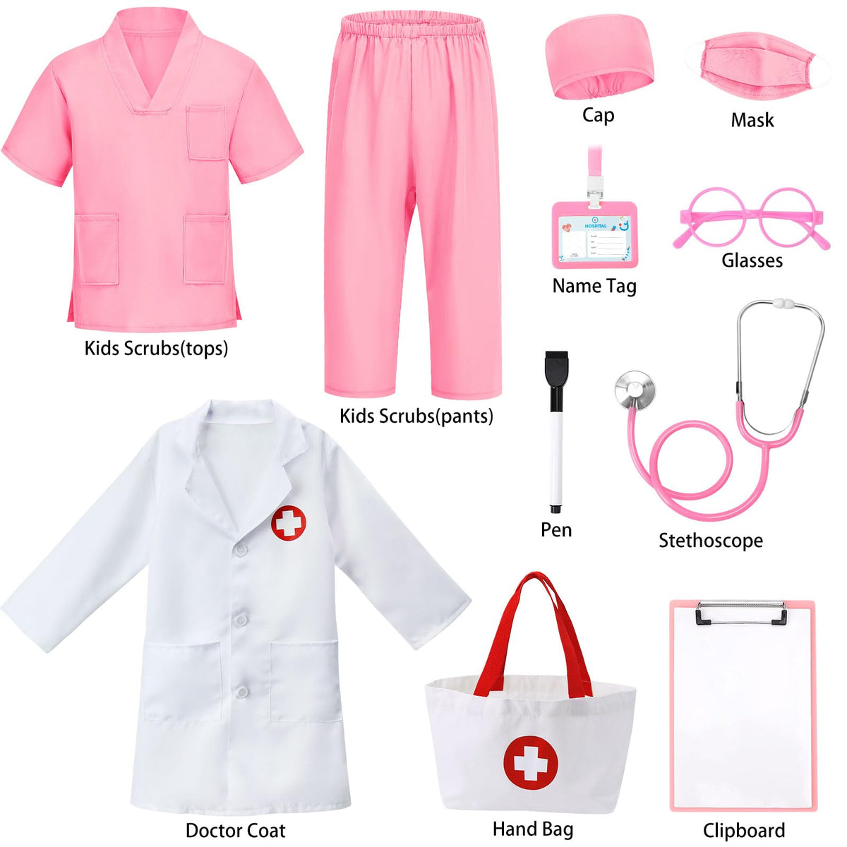 Boutrele scrubs pants with elastic waist for comfortable fit