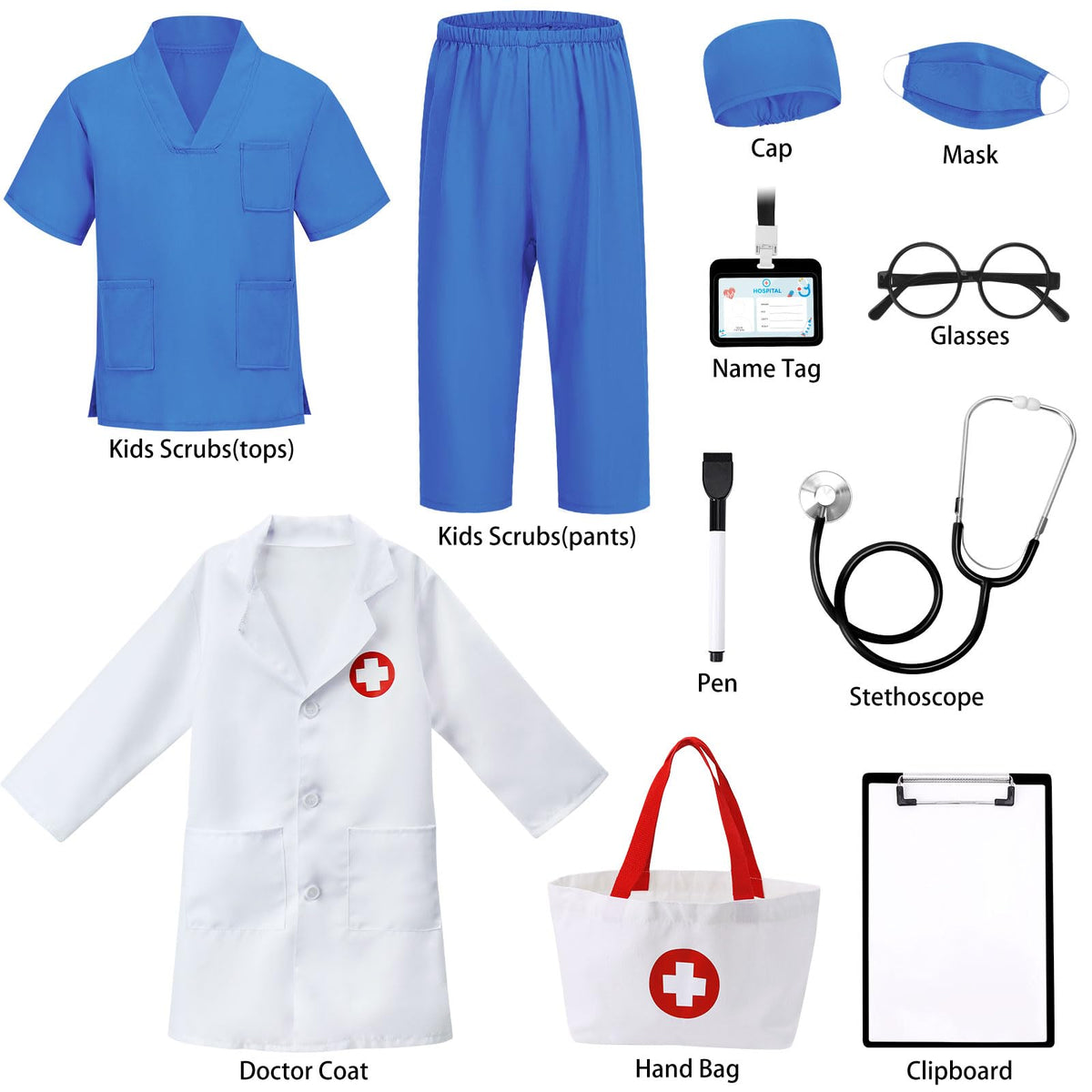 Boutrele kids scrubs pants with stretchy waistband for easy on-and-off.