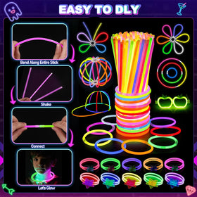 Bowskevm glow bracelets collection adds color to party favors.