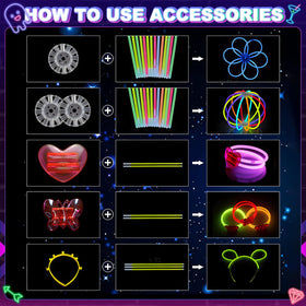 Bowskevm glow glasses set for interactive, fun photos.