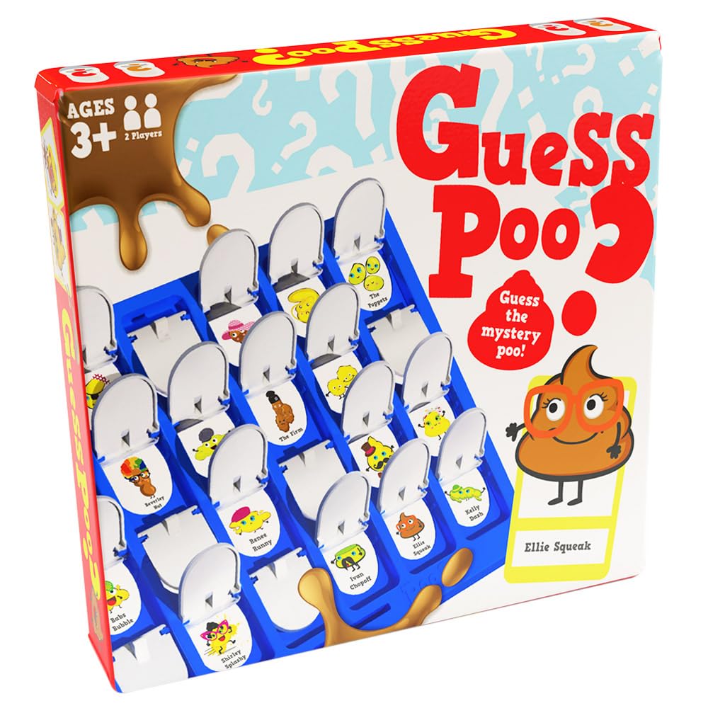 Boxer Gifts Guess Poo board game packshot with silly poo characters for family fun