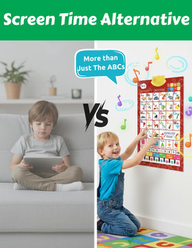 Boxiki kids bilingual wall chart interactive learning poster enhances language skills.