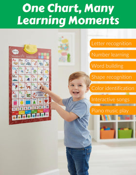 Boxiki kids bilingual wall chart music learning invites singing and memory.
