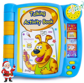 Boxiki kids Talking Activity Book letters page promotes early literacy and exploration.