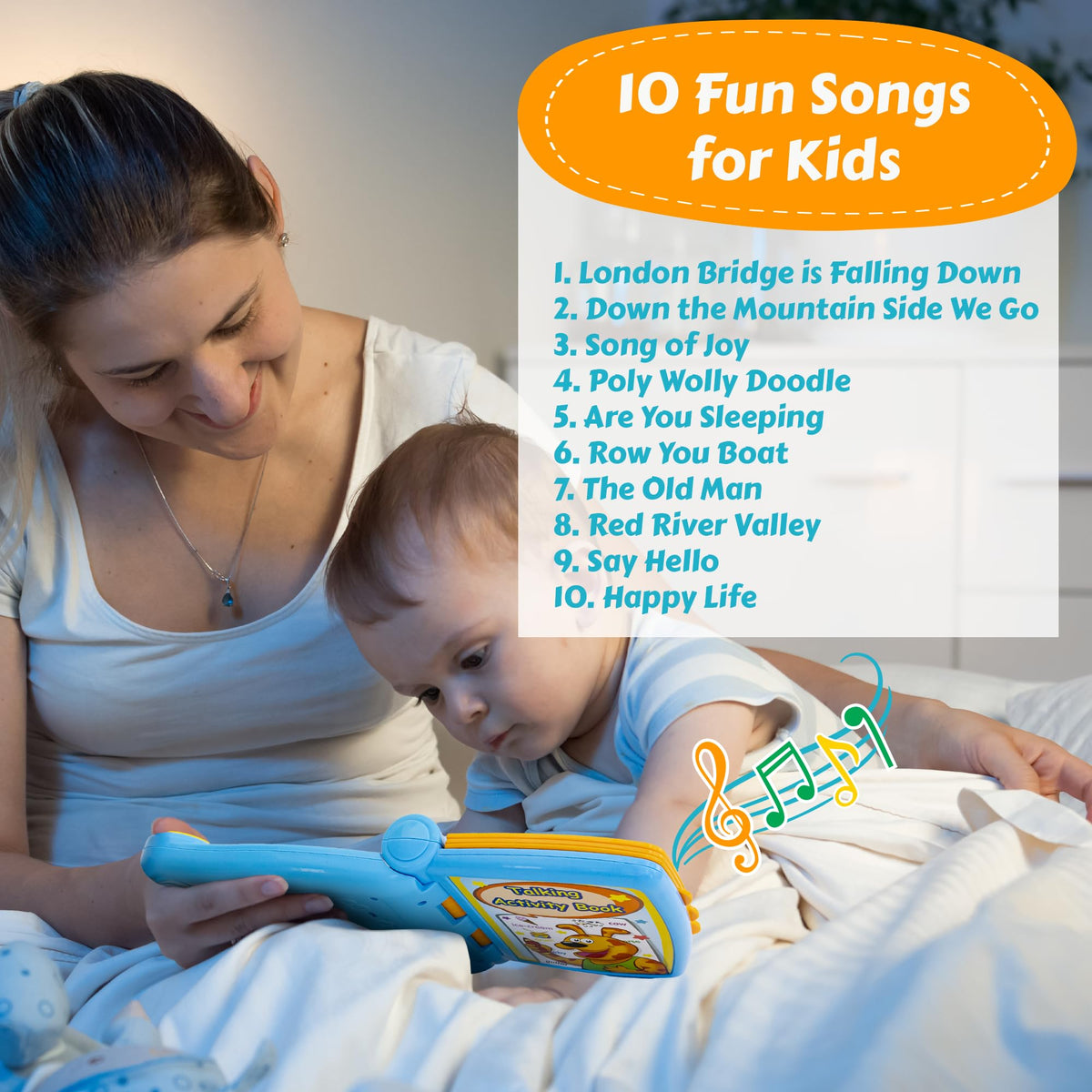 Boxiki kids Talking Activity Book quiz game page encourages memory and problem solving.