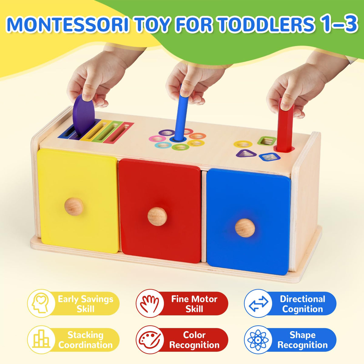 BoxNoble coin-drop-activity image highlighting fine motor practice and coin sorting play.