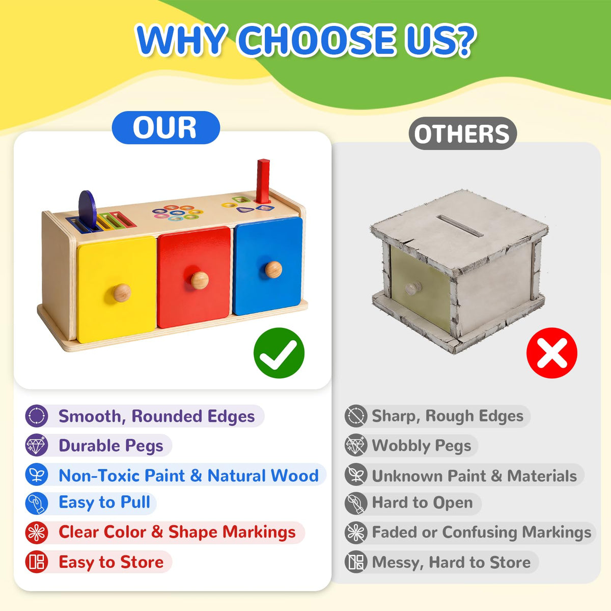 BoxNoble color-sorter-sticks image emphasizing color recognition and match skills.