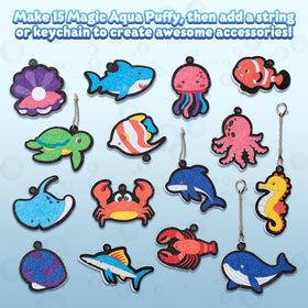 BoxNoble Aqua Puffy dries into durable keychains and decorations.