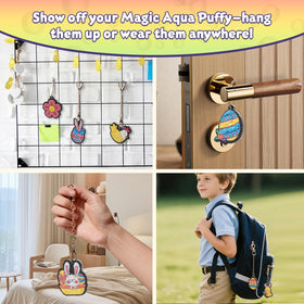 BoxNoble Magic Aqua Puffy backpack charms for portable creative flair