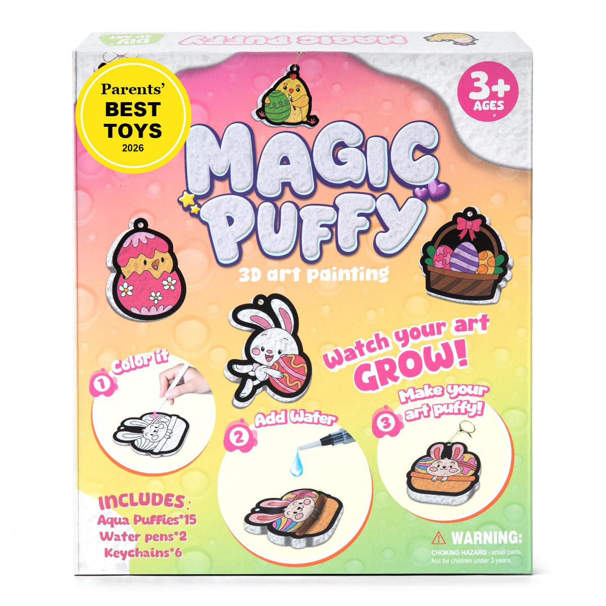 BoxNoble Magic Aqua Puffy dinosaur drawing with 3D flair for imaginative play