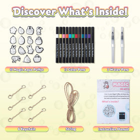 BoxNoble Magic Aqua Puffy dry art becomes a unique keychain