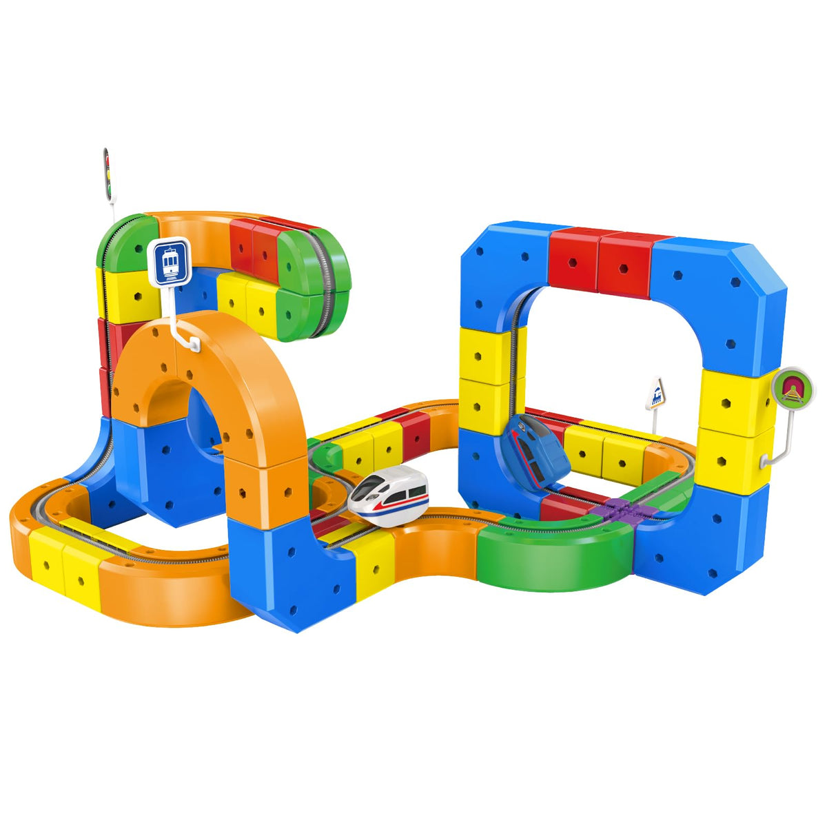 BOYKO kids enjoy STEM learning through open-ended track configurations.