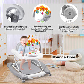Boyro Baby Foldable Walker offers compact storage and easy portability.