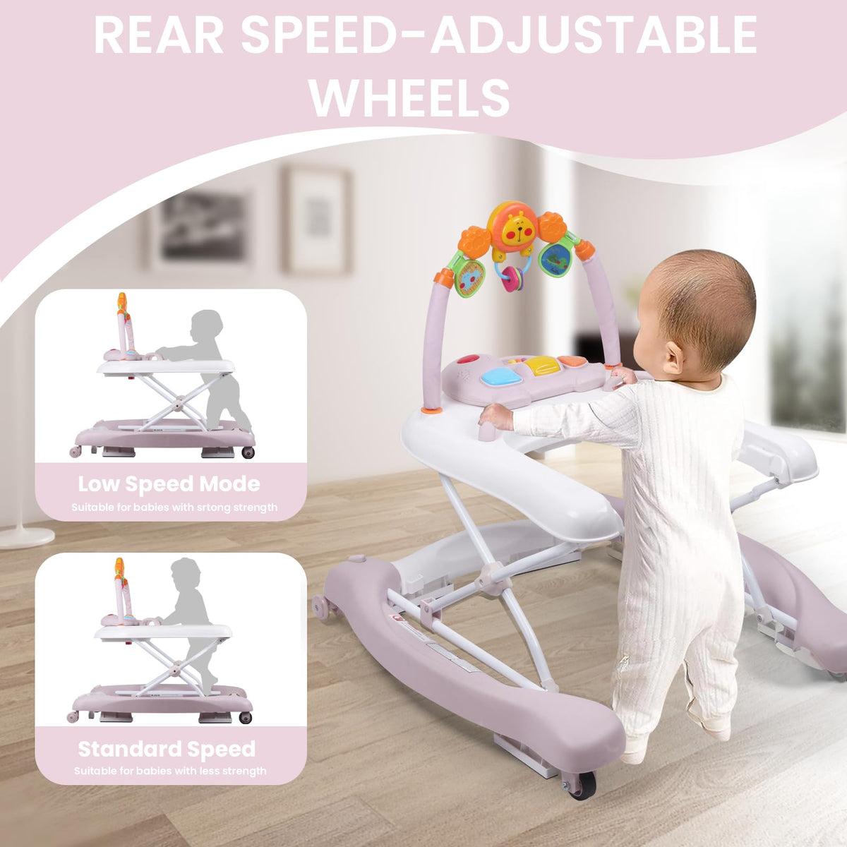 Boyro Baby Walker in push mode for parent-guided exploration