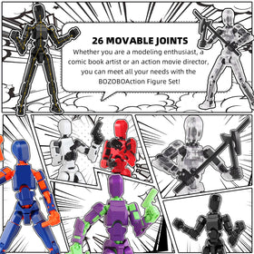 BOZOBO 3D-printed action figures encourage creative posing and portfolio-worthy displays.