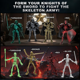 BOZOBO medieval knight style figure highlighting poseable joints for dynamic poses.