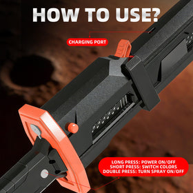 BOZOBO motion-sensor light saber enhances action with realistic swings and clashes.