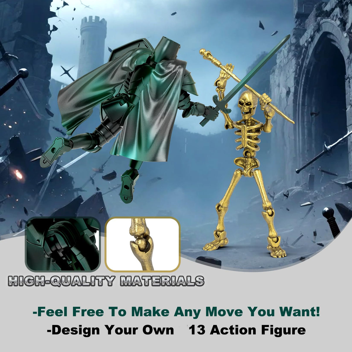 BOZOBO movable joints enable dramatic action poses and display versatility.