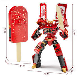 BOZOBO popsicle transforming toy with robot action figure for DIY transformation play