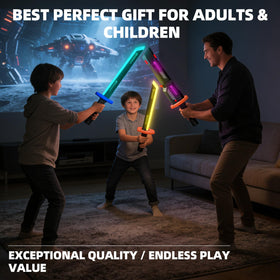 BOZOBO USB rechargeable sabers with cable included for ready-to-play sessions.