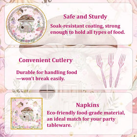 Bphweulko fairy party tableware napkins — paper napkins for convenient handling and cleanup