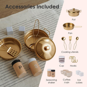 bpmfkid Pink Wooden Play Kitchen easy assembly with clear instructions.