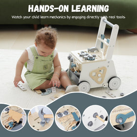 bpmfkid gift ready wooden walker offers educational fun for toddlers