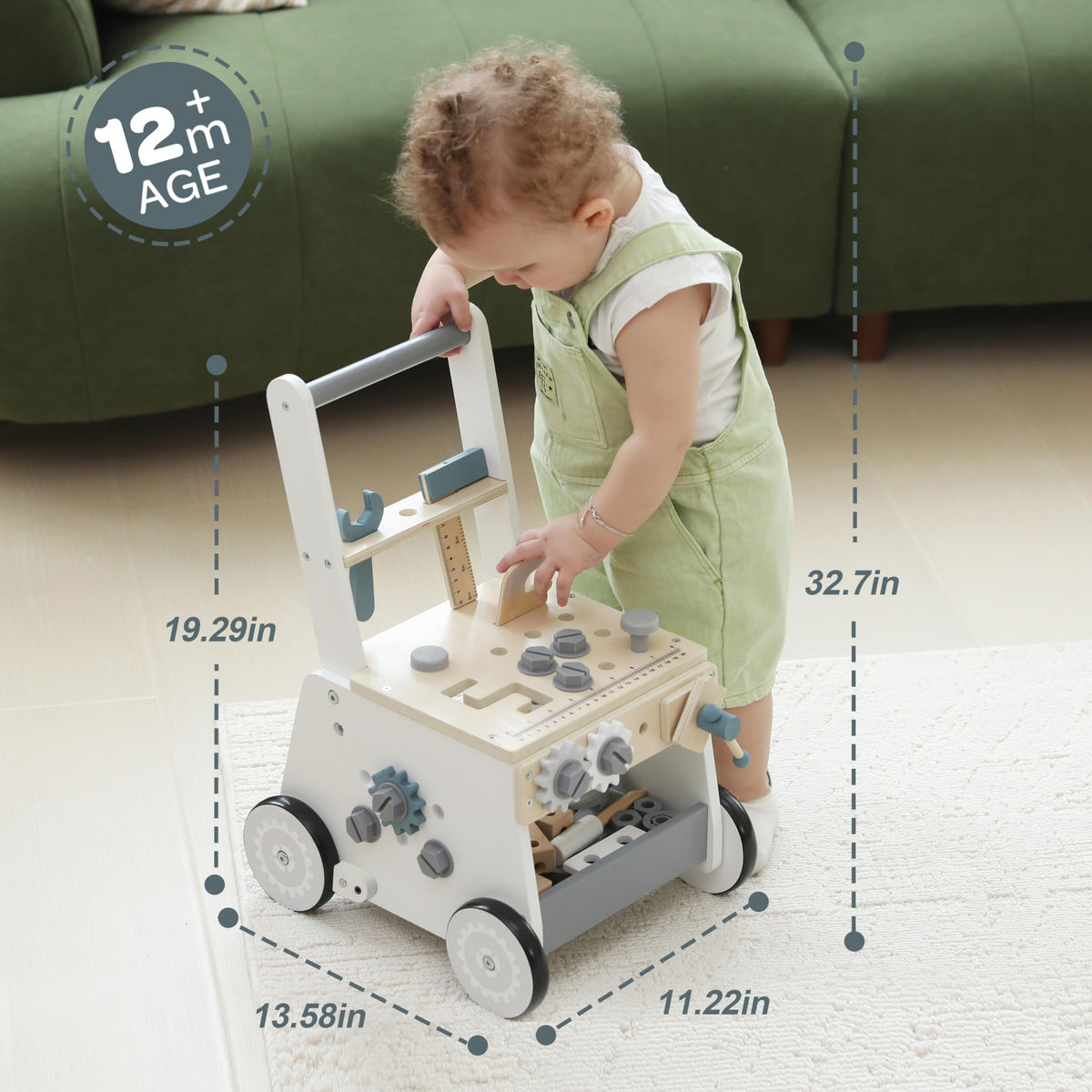 bpmfkid wooden walker Montessori learning encourages sequencing and fine motor skills