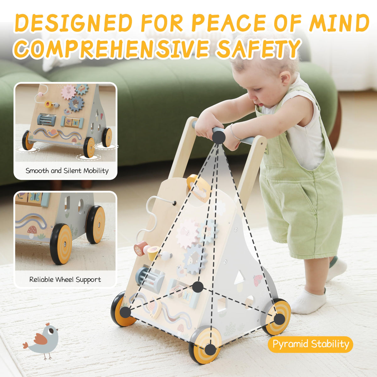 Bpmfkid wooden walker makes a thoughtful gift to inspire active play and learning.