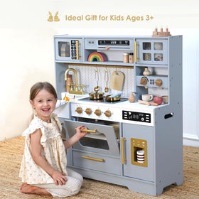 BPMFKID pretend kitchen set boosts imagination and storytelling skills.