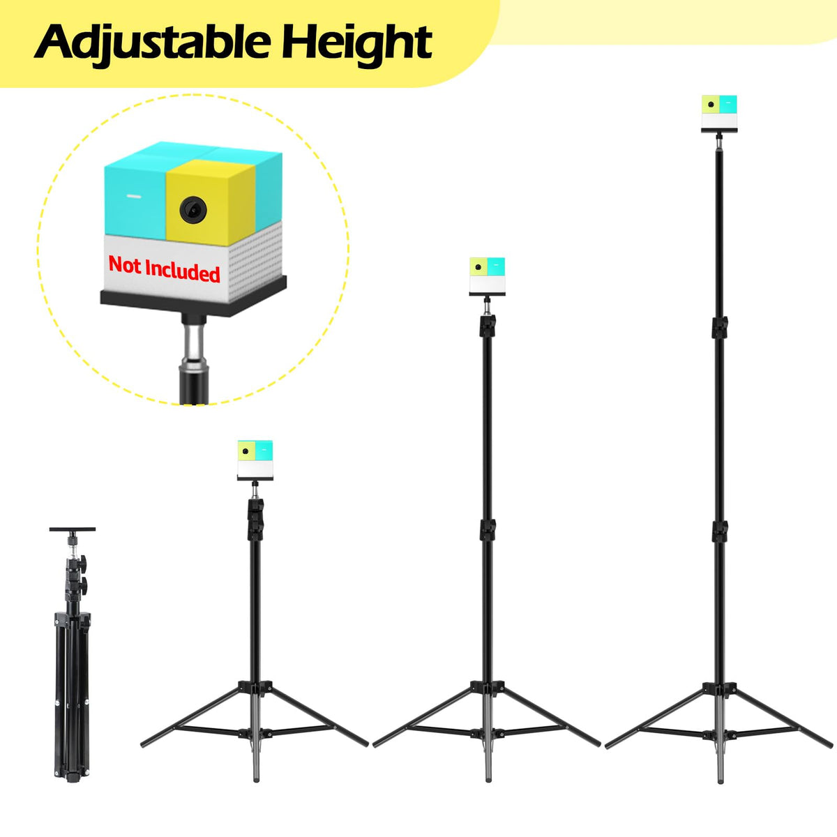 BQDQYBS Nex Playground tripod height adjustment enables comfortable play.