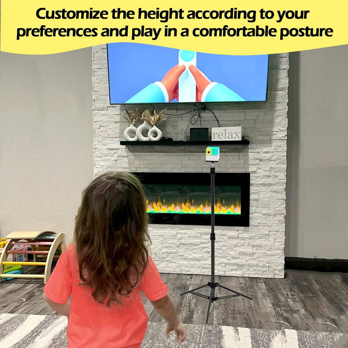 BQDQYBS Nex Playground tripod supports indoor and outdoor play.