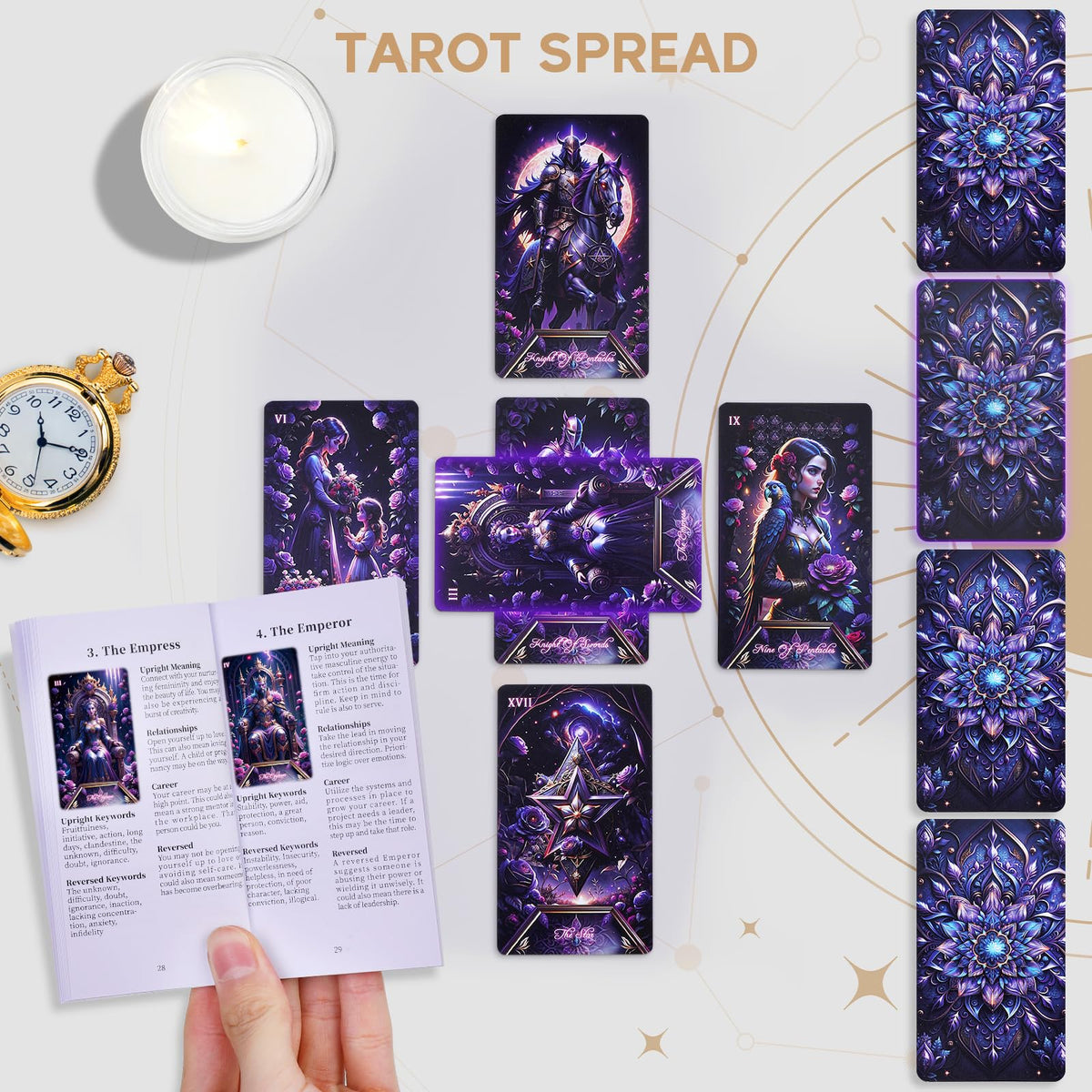 Collector edition display ready tarot set by BQLXBABLT adds ambiance