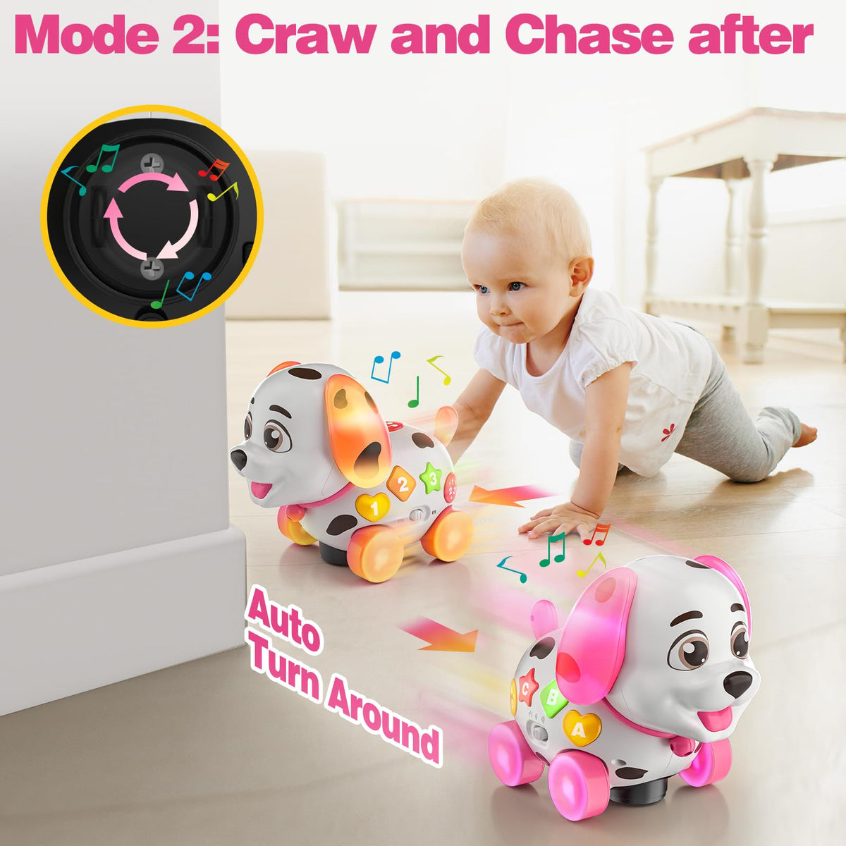 BQU bilingual educational toy buttons teaches ABC and 123 in English and Spanish.