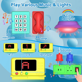 BQU colorful light panels boost visual attention during play.