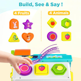 BQU Learning Toy colorful blocks foster color and shape recognition.