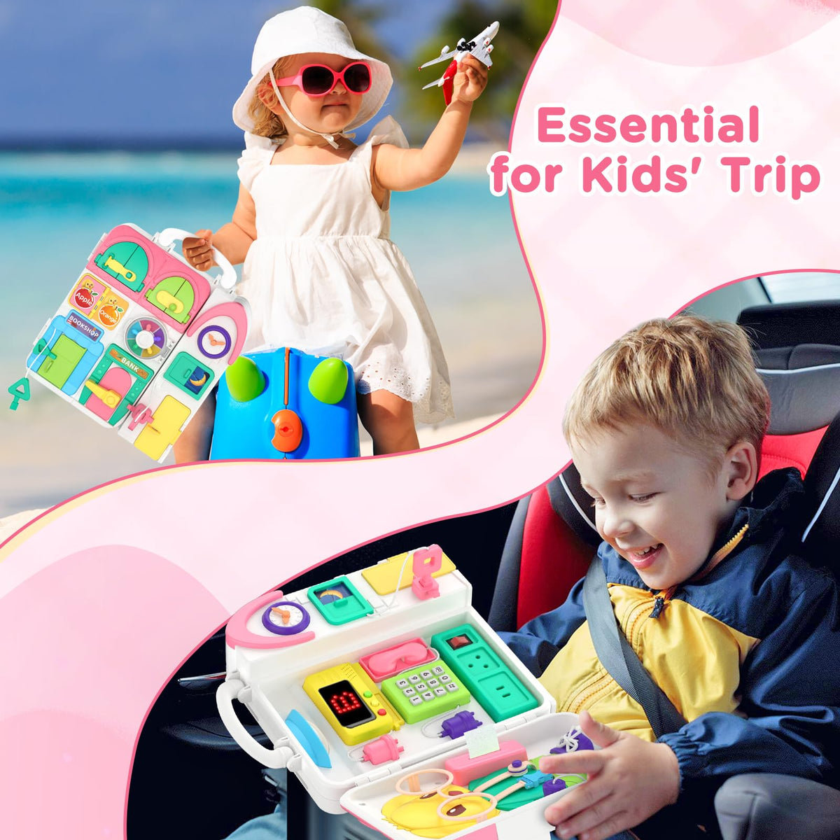 BQU Montessori Busy Board comes gift-ready in a box for celebrations.