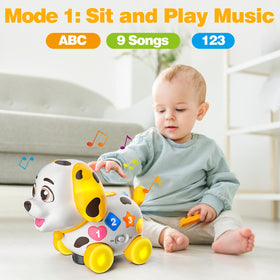 BQU walking mode puppy toy encourages first steps with playful tunes