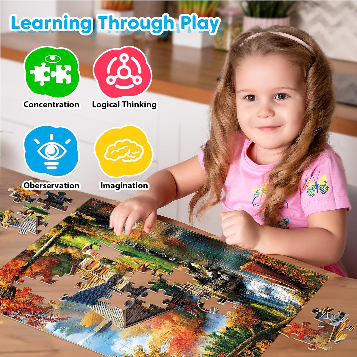 Bractowa 100-piece puzzle Large Piece Design offers easy grip for seniors and beginners
