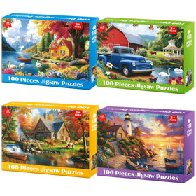 Bractowa 100-piece puzzle Swan Lake for seniors boosts focus and family bonding