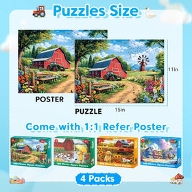 Bractowa Autumn Farm puzzle features rich hues and smooth interlocking pieces