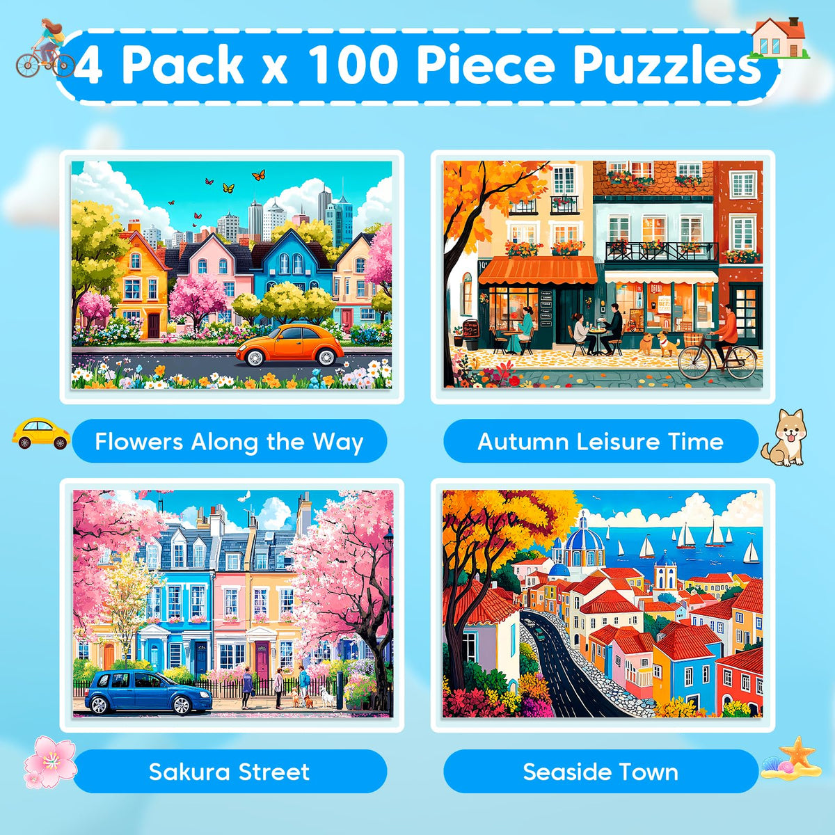 Bractowa Autumn Leisure Time puzzle, large-piece design for easy handling