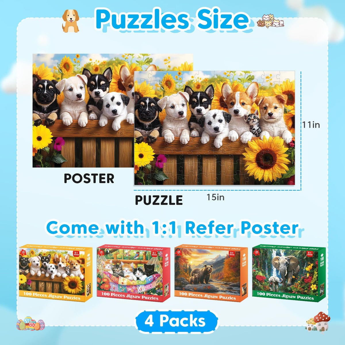 Bractowa Brown Bears puzzle, sturdy and safe for kids.
