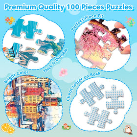 Bractowa country-road 100-piece puzzle — pastoral landscape for collaborative problem solving.