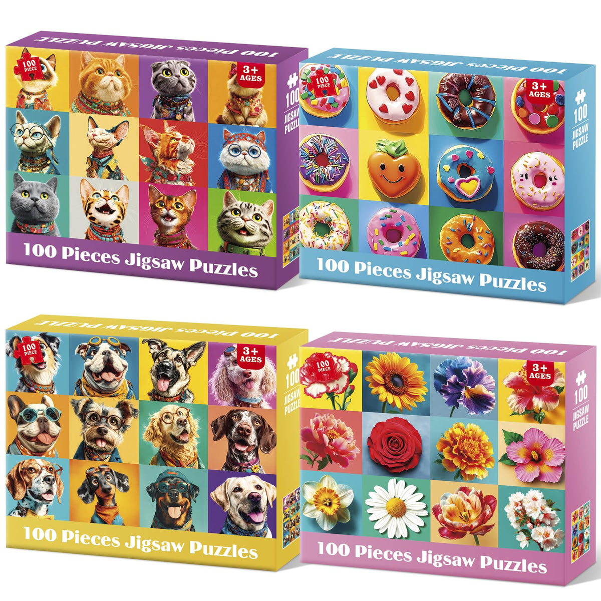 Bractowa dogs 100-piece puzzle for kids improves focus during play.