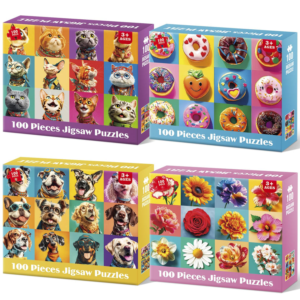Bractowa dogs 100-piece puzzle for kids improves focus during play.