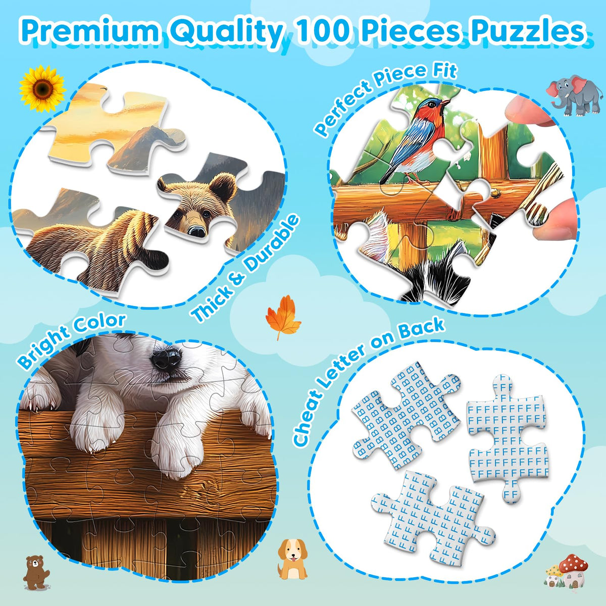 Bractowa Elephants puzzle, vibrant colors for engaging play.