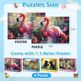Bractowa farm-scene 100-piece puzzle, perfect for group or solo family play.