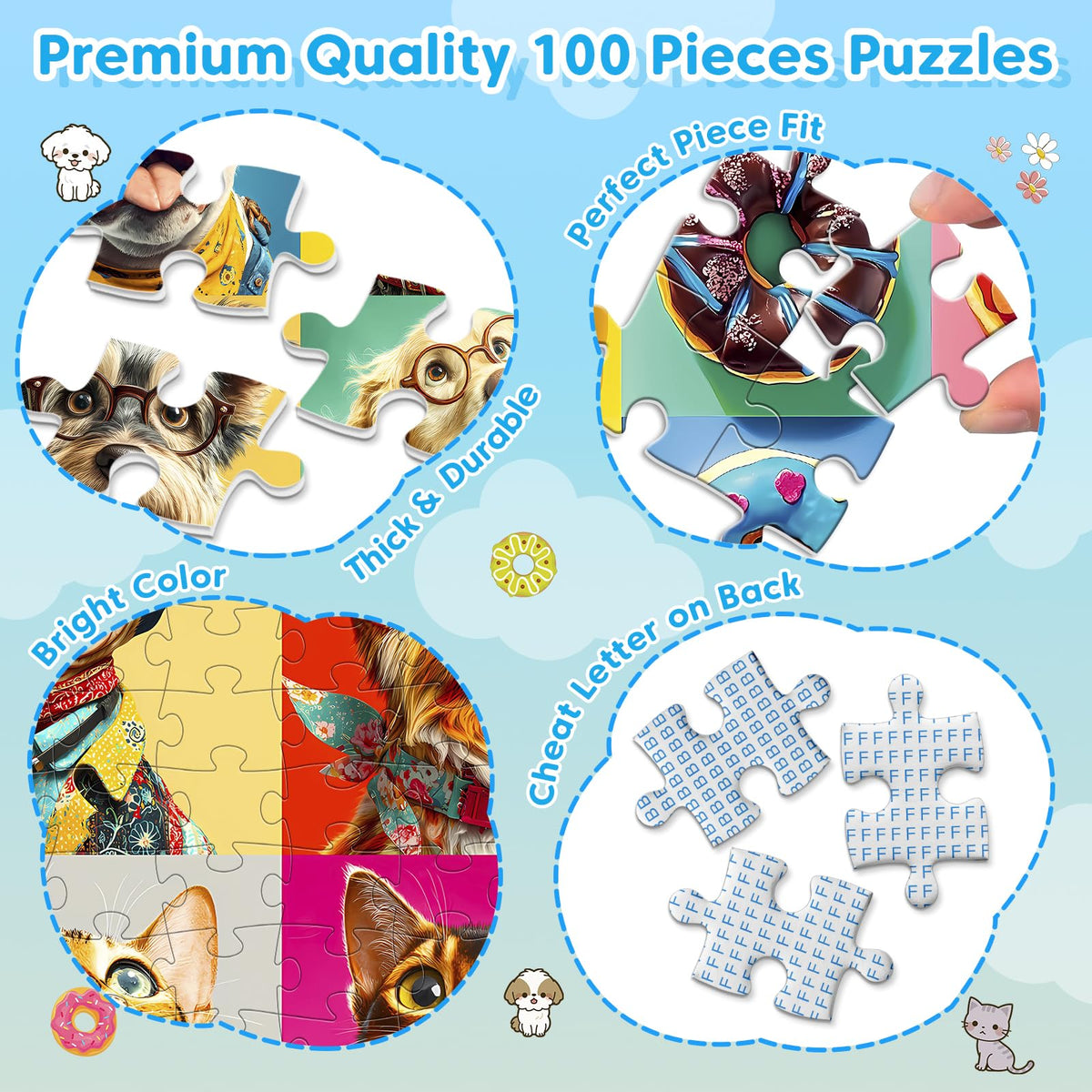 Bractowa flowers 100-piece puzzle invites calm, focused play for families.