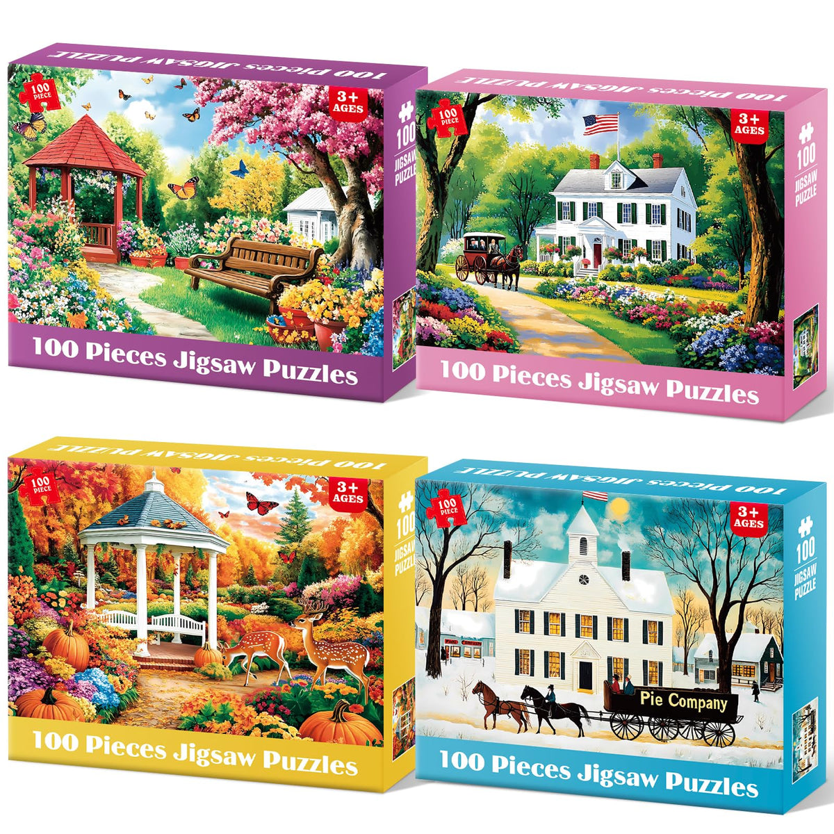 Bractowa spring scene puzzle promotes calm focus and family bonding